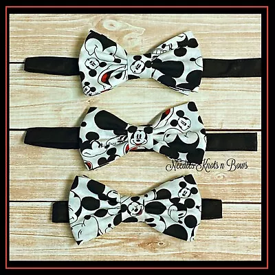 Mickey Mouse Bow Tie Handmade Adjustable Strap Cartoon Mouse • $14.99