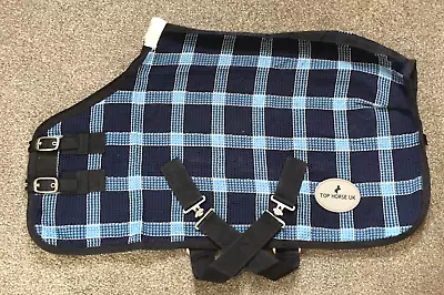 £23.50 • Buy  New Mini/ Shetland/ Pony Blue Check Waffle Rug/ Cooler. 3'0  To 4'6  
