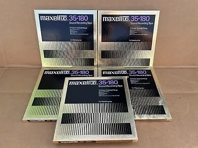 Maxell 35-180 Mastering Recording Tape Reels Audio Engineer Estate Lot 03 • $189.99