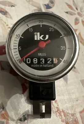 Vintage IKU Bicycle Speedometer Odometer Analog Mechanical Holland- Not Tested • $5