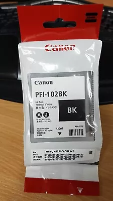 ORIGINAL PFI-102BK Black Ink Cartridges FOR Canon Printers - Clearance • £44.97