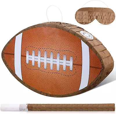 Football Pinata Small Sport Themed Party Supplies Pinata Stick And Eye Mask • $33.23