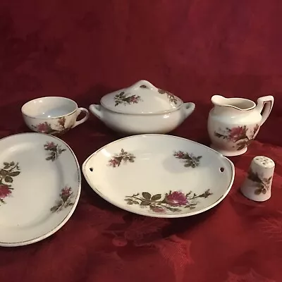 Vintage Moss Rose China Lot 6 Pieces Japan • $24.99