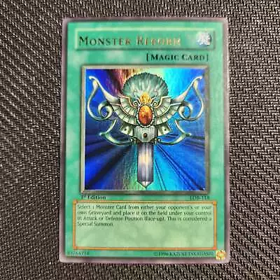 Yugioh Monster Reborn LOB-118 Ultra Rare 1st Edition Wavy • £81