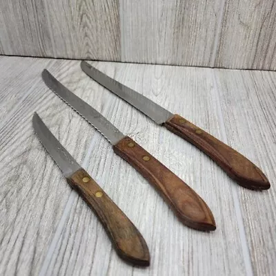 Vintage Ekco Stainless Knives Lot Of 3 • $10.99