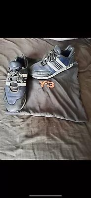 Adidas Yohji Yamamoto Y-3 Leather Trainers Size UK 9 With Bags • £50
