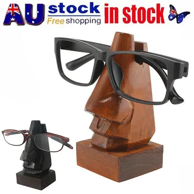 $13.98 • Buy Wooden Nose-Shaped Sculpture Sunglasses Eyeglasses Glasses Holder Display Stand