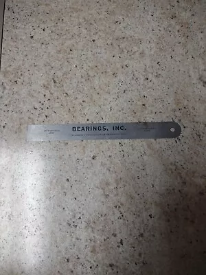 Vtg Pennsylvania Bearings Inc Advertising Metal 6  Ruler Erie Pittsburgh Stainle • $7.99