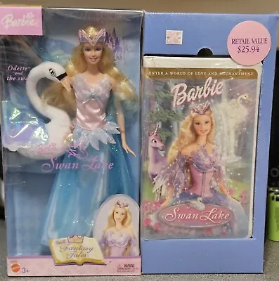 Barbie Fantasy Tales Swan Lake Odette & The Swan + Swan Lake VHS Tape NIB/PLAST • $110