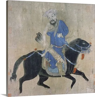 Mongol Archer On Horseback From Seals Canvas Wall Art Print  Home Decor • $163.99