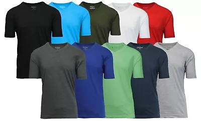 Mens Regular & Oversize Short Sleeve Crew & V-Neck & Muscle Tee Gym Lounge S-5XL • $9.97