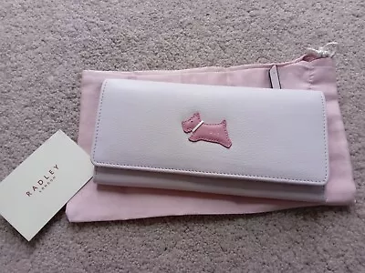 £20.09 • Buy Radley Respects BNWT Large Flapover Matinee Light Purple Purse With Dustbag