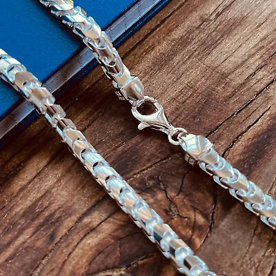 Real Solid 925 Sterling Silver Square Franco Mens Chain Bracelet Or Necklace • $299.99