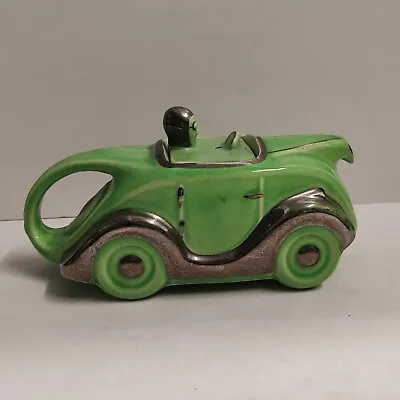 1930s SADLER CHINA Made French Green Motor Car Shaped Teapot Art Deco  • £95.99