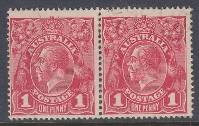 KGV Heads LM Wmk 1d Red GU *PAIR* SG 50 (D00) • $8.30