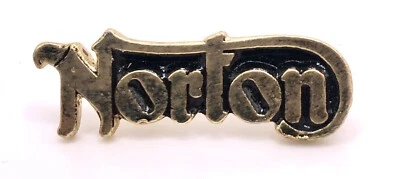 Vintage Norton Pin Motorcycle Vest Jacket  Shirt Lapel Badge Script Biker Tack • $8.99