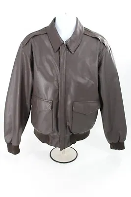 Vintage Pop’s Leather Military USAF Top Gun Liner Leather Jacket Sz Large A-2 • $195