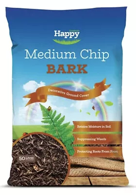 Landscape Garden Chipped Bark 50 Litres Bag Great Value Delivered Big Volume • £13.95