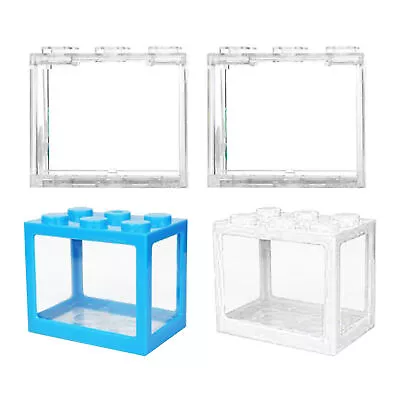 Small Betta Fish Tank Transparent Acrylic Explosionproof Portable Miniature Rhs • £8.16