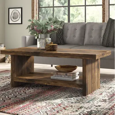 Solid Wood Rustic Handmade Pine Lymington Coffee Table Finished In Chunky Oak  • £259.99