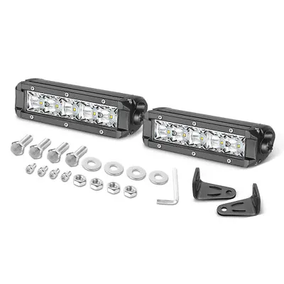 For POLARIS RANGER 1000XP Winch Bumper 2x6 LED Work Light Bar Single Row Offroad • $33.95