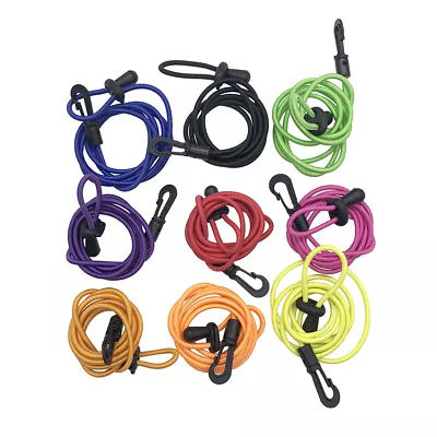 Kayak Paddle Leash Bungee Cord Fishing Rod Tie Rope Tether Holder With Snap Hook • $12.11