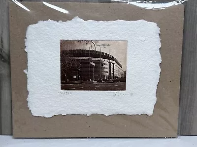 Yankee Stadium Sepia Photograph With Homemade Paper Frame - Michael Leu • $10