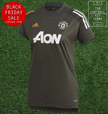 Adidas Manchester United Training Shirt Women's - MUFC Jersey  Black Friday Sale • £22.99