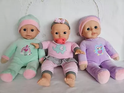 3 Baby Dolls ~ Vinyl /Soft Cuddly Dolls 11  12  High ~ Soft Toy Dolls • £12