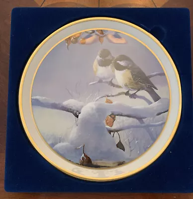  Winter Chickadees The Seasons By Mario Fernandez Collectible Plate Vintage • $35