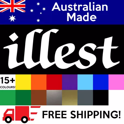 Illest JDM Sticker Decal Car 200mm Drift Funny Ute Truck Custom • $6