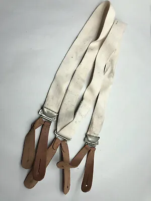 Original WW2 British Army / RAF Trouser Suspenders With Leather Tabs • $25.25