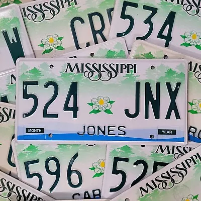 MISSISSIPPI MAGNOLIA LICENSE PLATE 🔥FREE SHIPPING🔥 1 W/RANDOM LETTERS & #'S • $14.99