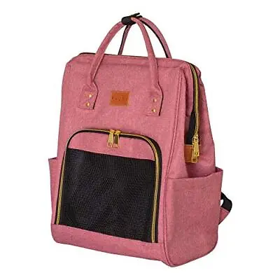 £18.78 • Buy Fauna® Dog Puppy Cat Pink Backpack Rucksack Pet Travel Carrier Shoulder Bag