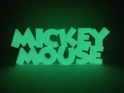 Mickey Mouse GITD Display Sign Glow In The Dark • $12