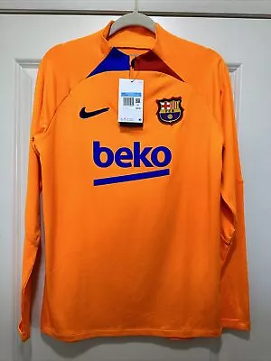 FC Barcelona Mens MEDIUM NIKE Training Sweatshirt Orange • $75