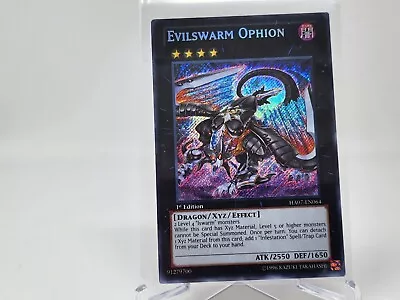 YuGiOh Evilswarm Ophion HA07-EN064 1st Edition Secret Rare NM • $3.49