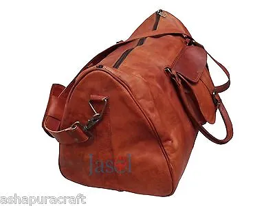 Men's Genuine Leather Large Vintage Duffle Travel Gym Weekend Overnight Bag 19  • $54.41