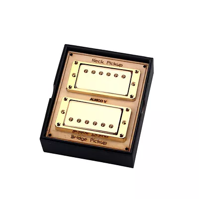 Gold Sealed Humbucker Pickup Alnico V For Les Paul LP Guitar • $53.43