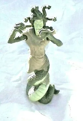 Vtg MEDUSA FANTASY Figurine 4  Tall Green Strange Unique Weird  Mythical HTF GC • $19.49