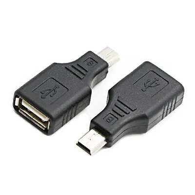 USB 2.0 Mini B 5-pin Male To Type A Female Adapter Converter Connector • $5.99