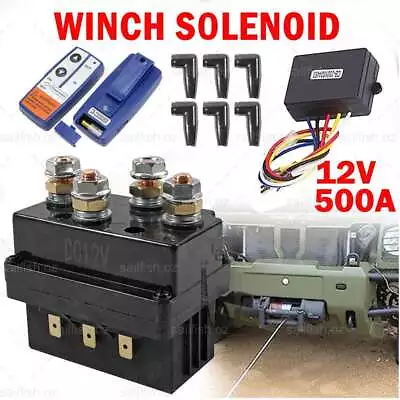 12V 500A HD Electric Contactor Winch Solenoid Twin Wireless Remote Recovery 4x4 • $46.55
