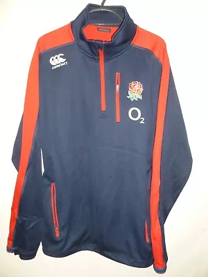 £15 • Buy England Canterbury Official Quarter Zip Training Jacket Blue Red Top UK XL (604)