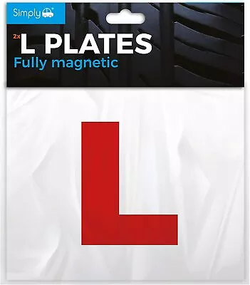 L Plates For Learning Drivers Easy On Off 2 X Red Fully Magnetic Learner Driver • £3.69