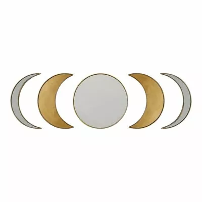 Stratton Home Decor Moon Phase Wall Mirror In Antique Gold • $34.31