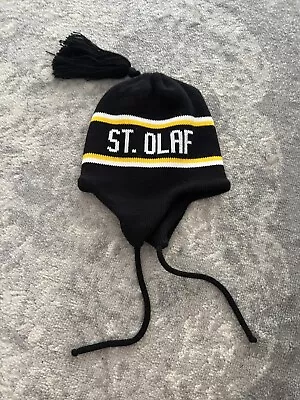 Vintage 80s St Olaf College Trapper Hat Ski Minnesota MN Laplander Winter Knit • $18