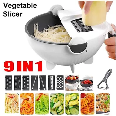 Food Vegetable Cutter Chopper Peeler Multi Purpose Slicer With Drainer Basket AU • $22.49