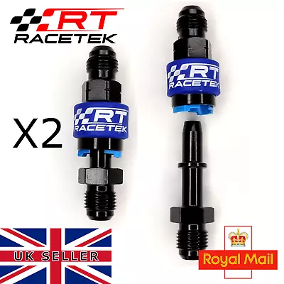 AN6 AN-6 RACE Fuel Quick Release Connector Car Motorcycle Black Line Coupler 2PC • £14.99