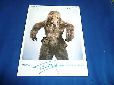 £26.10 • Buy TIM DRY Signed Autograph In Person 20x25cm STAR WARS J`Quille The Whiphid 