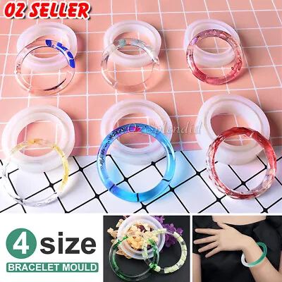 Silicone Mold Casting Mould DIY Bangle Jewelry Tool Kit Resin Bracelet Making • $6.25